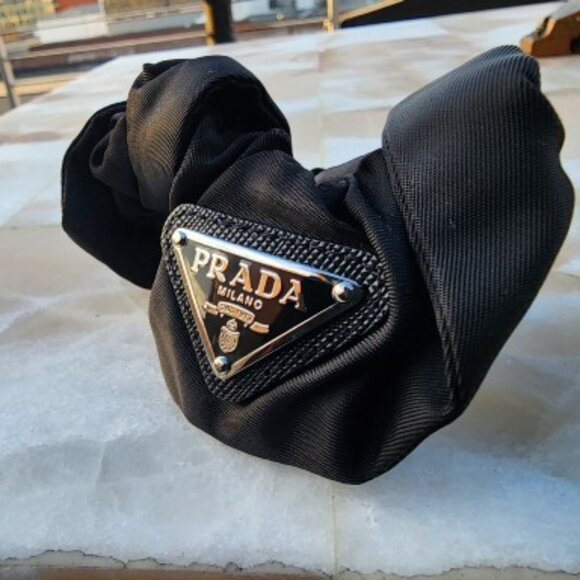 Prada Tessuto Hair Scrunchie Canvas - Picture 3 of 5